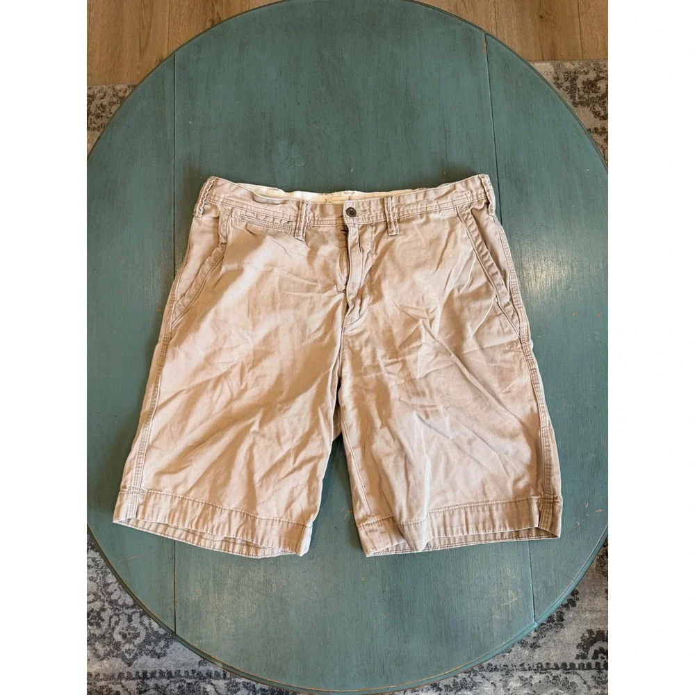 Polo Ralph Lauren Relaxed Fit Chino Shorts Mens 33 Tan Khaki Cotton 9.5 Inseam